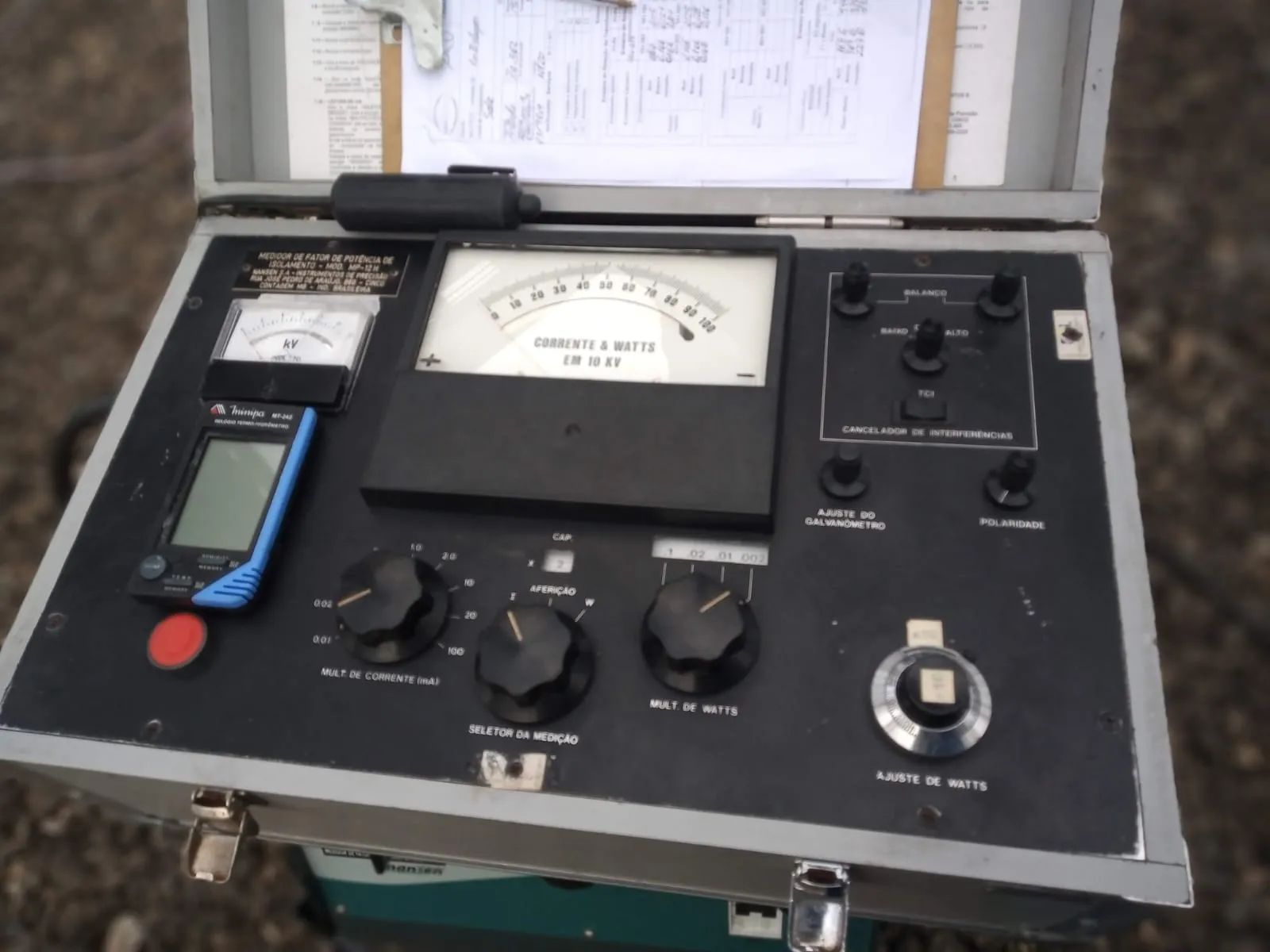 Ensaio de fator de potência em Campinas